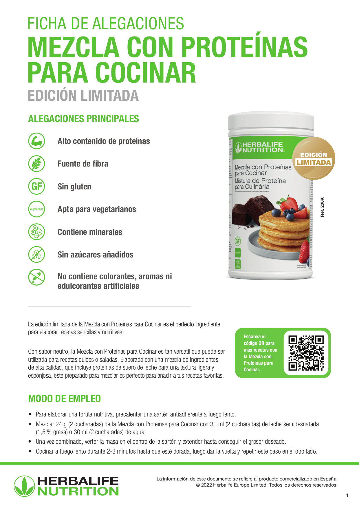 ¡Edición limitada! Mezcla con Proteínas para Cocinar